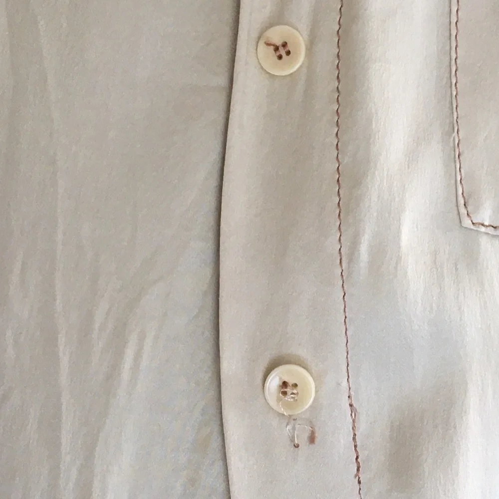 Blue Les Copains Champagne Silk Gown and Coat - Picture 10 of 13